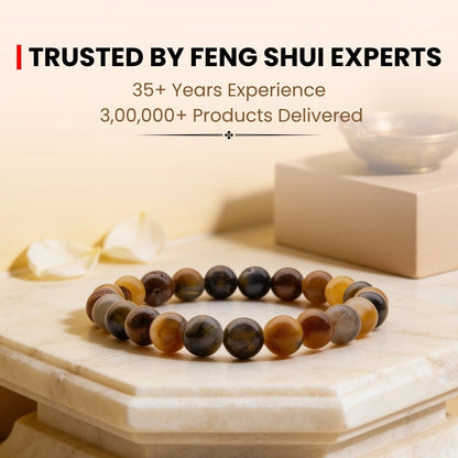 Multi Pietersite bracelet infographic highlighting Third Eye and Solar Plexus activation, emotional release, and personal willpower
