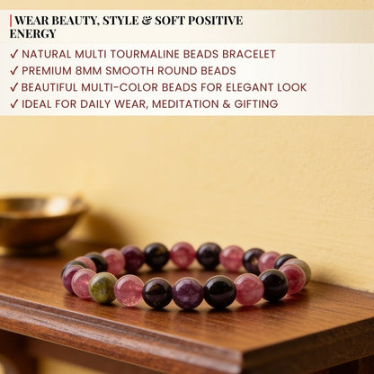 Multi Tourmaline Bracelet for Multiple Benefits - plusvalueindia