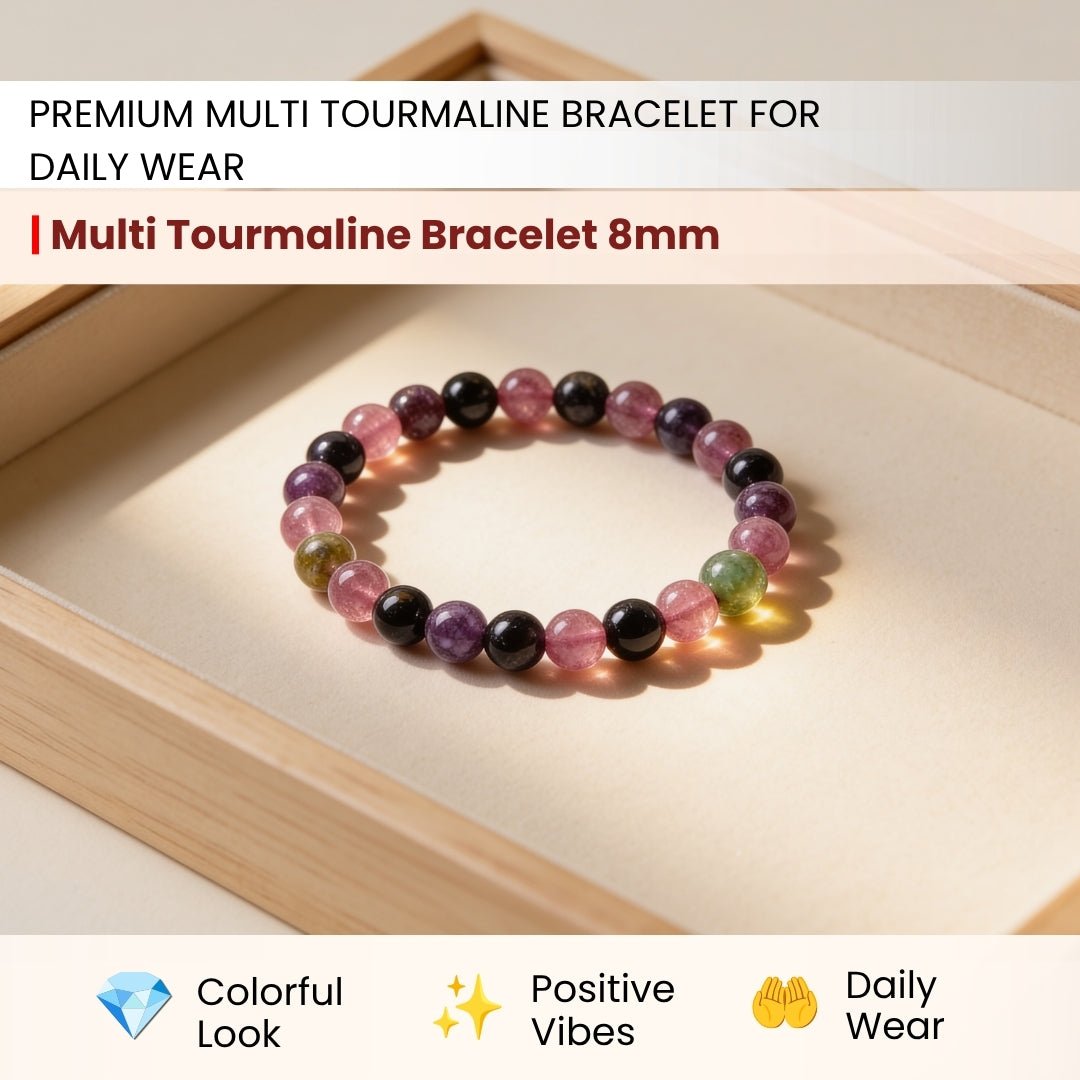 Multi Tourmaline Bracelet for Multiple Benefits - plusvalueindia
