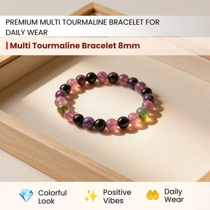 Multi Tourmaline Bracelet for Multiple Benefits - plusvalueindia
