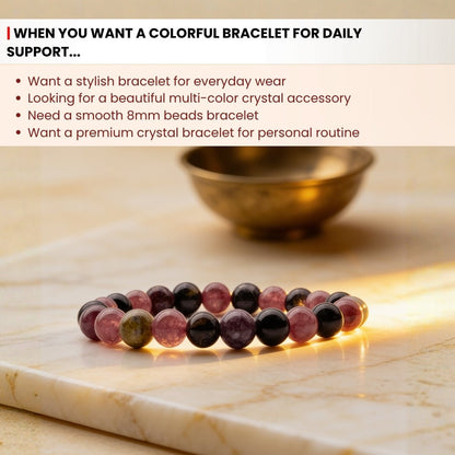 Multi Tourmaline Bracelet for Multiple Benefits - plusvalueindia