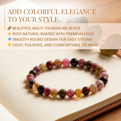 Multi Tourmaline Bracelet for Multiple Benefits - plusvalueindia