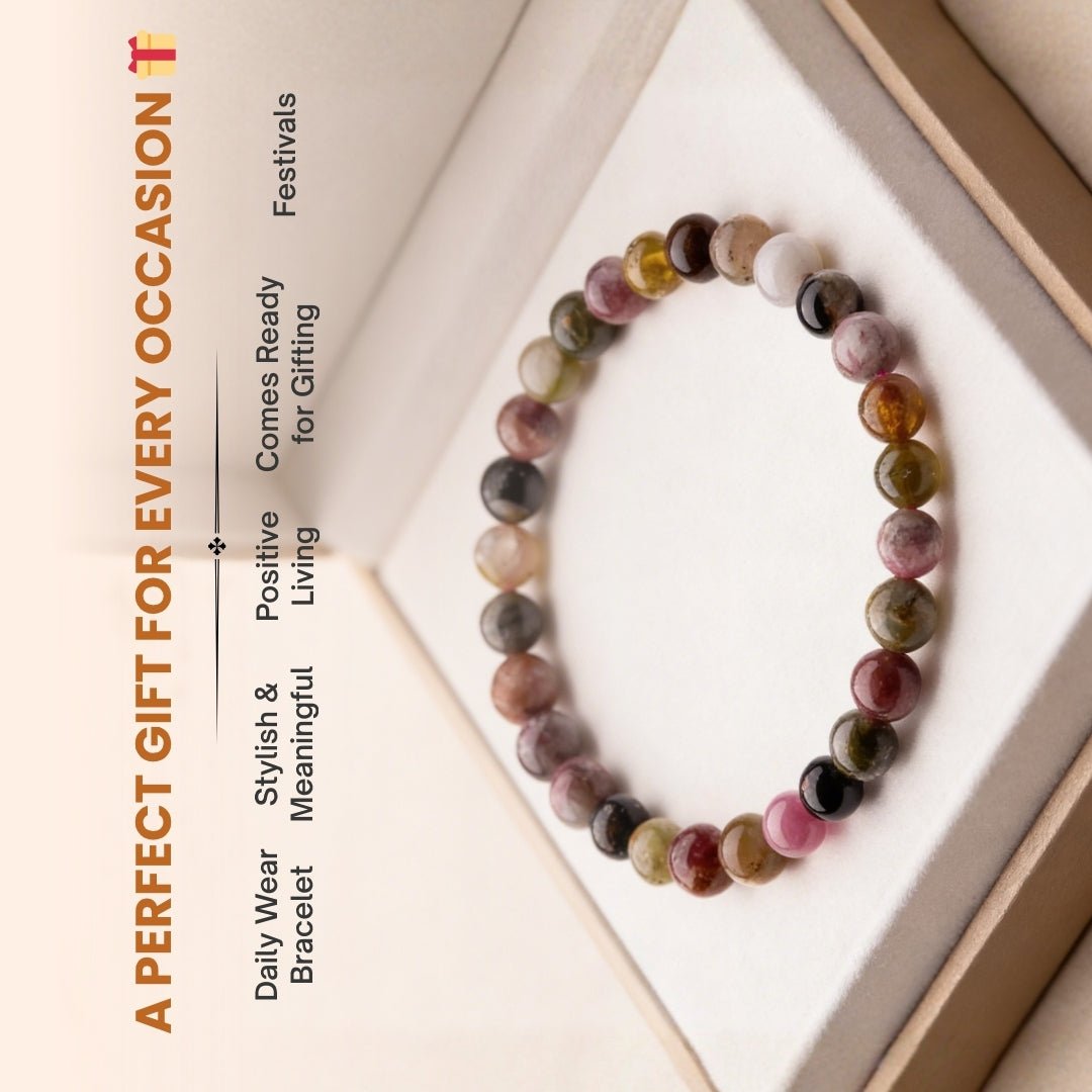 Multi Tourmaline Bracelet for Multiple Benefits - plusvalueindia
