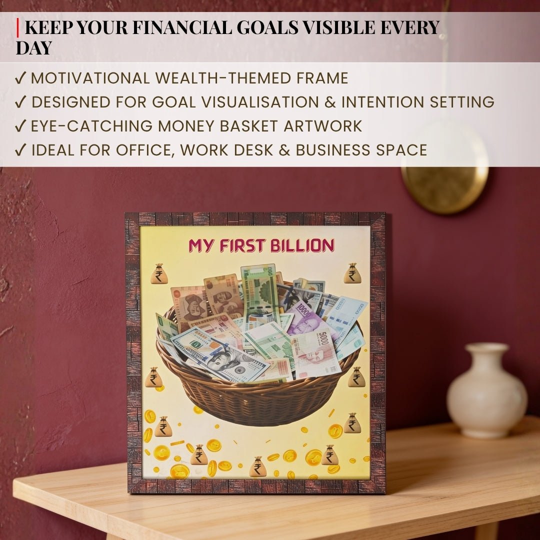 My First Billion Feng Shui, Vastu Money Frame, Painting - plusvalueindia