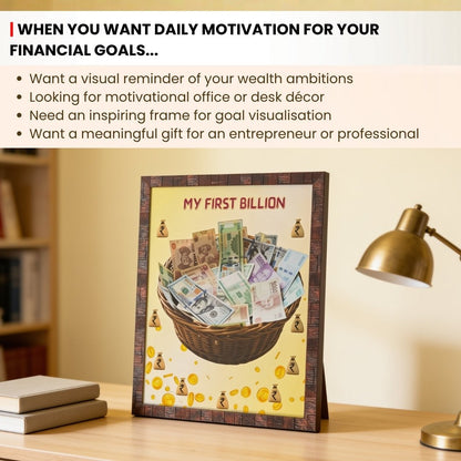 My First Billion Feng Shui, Vastu Money Frame, Painting - plusvalueindia