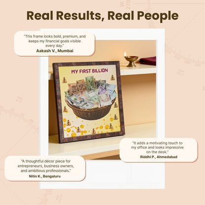 My First Billion Feng Shui, Vastu Money Frame, Painting - plusvalueindia