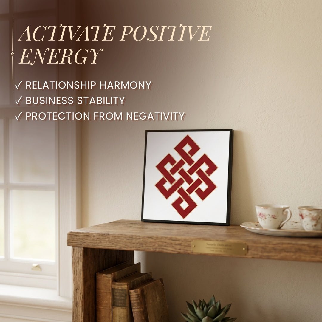 Feng Shui Mystic Knot Frame, a "magical knot" that, made in India by Plus Value