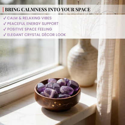 Amethyst Tumbled Stone Pebbles for Students Education, Studies, Memory, Concentration, Meditation - plusvalueindia