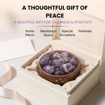 Amethyst Tumbled Stone Pebbles for Students Education, Studies, Memory, Concentration, Meditation - plusvalueindia