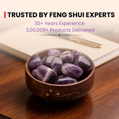 Amethyst Tumbled Stone Pebbles for Students Education, Studies, Memory, Concentration, Meditation - plusvalueindia