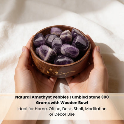 Amethyst Tumbled Stone Pebbles for Students Education, Studies, Memory, Concentration, Meditation - plusvalueindia