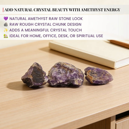 Natural Amethyst Rock Stone Chunks Geode Clears Geopathic Stress [Students Education, Studies, Meditation] - plusvalueindia
