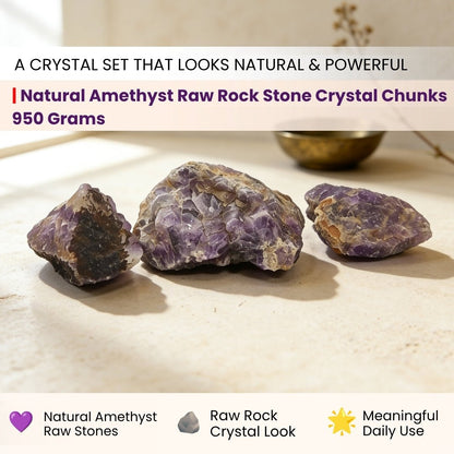 Natural Amethyst Rock Stone Chunks Geode Clears Geopathic Stress [Students Education, Studies, Meditation] - plusvalueindia