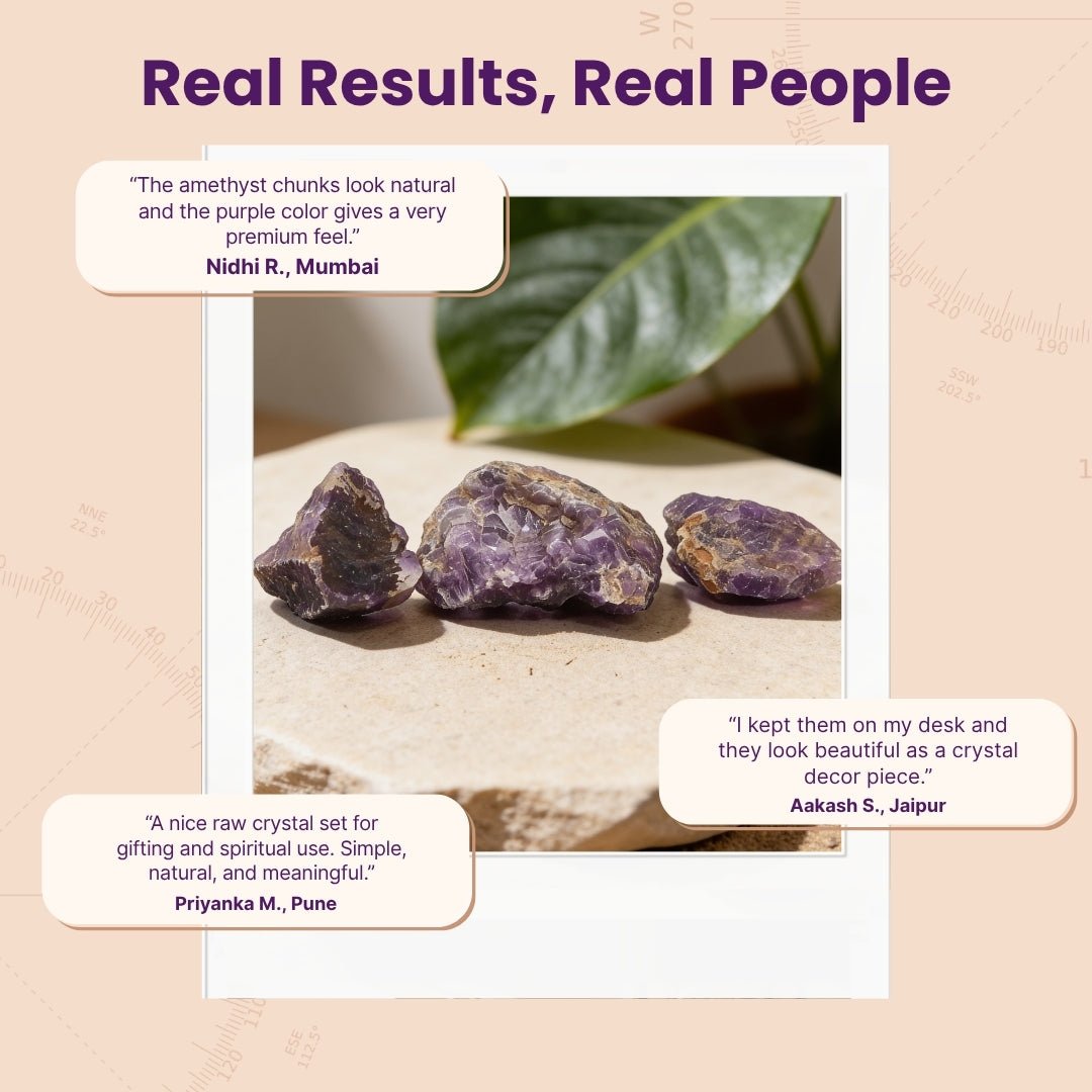 Natural Amethyst Rock Stone Chunks Geode Clears Geopathic Stress [Students Education, Studies, Meditation] - plusvalueindia