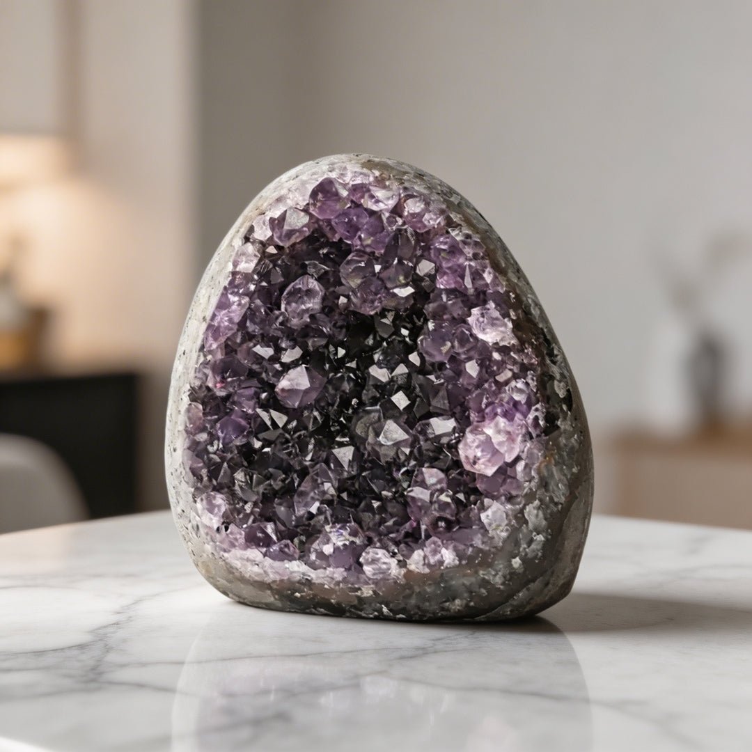 Natural Amethyst Rock Cluster Clears Geopathic Stress & Helps Improve Student Academic Performance & Results - plusvalueindia