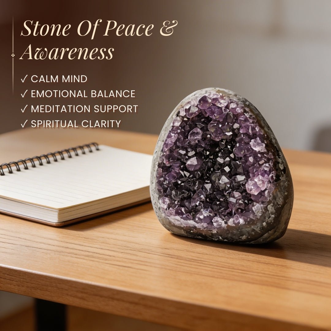 Natural Amethyst Rock Cluster Clears Geopathic Stress & Helps Improve Student Academic Performance & Results - plusvalueindia