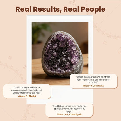 Natural Amethyst Rock Cluster Clears Geopathic Stress & Helps Improve Student Academic Performance & Results - plusvalueindia