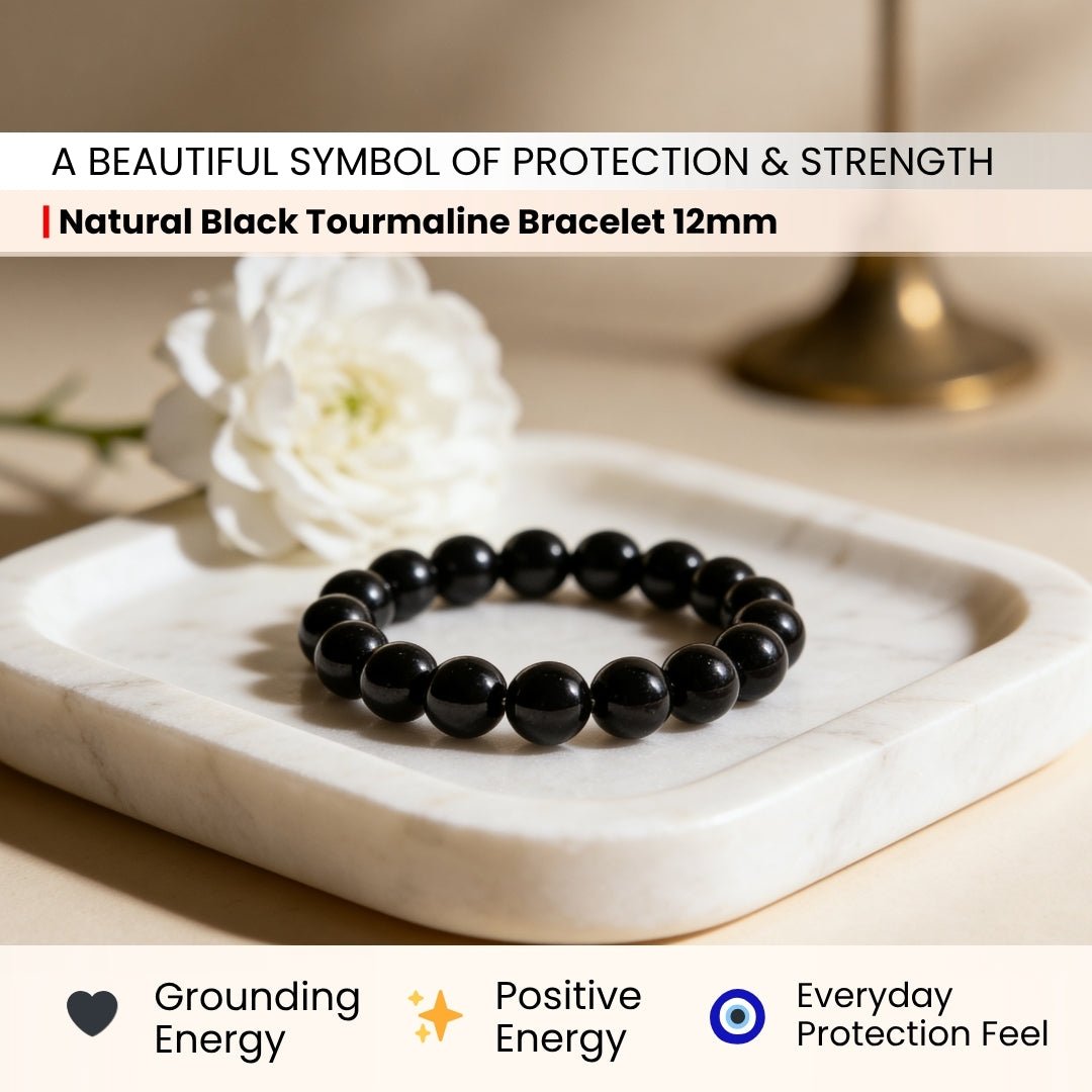 Black Tourmaline Bracelet Strong Protection - plusvalueindia