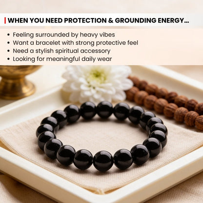 Black Tourmaline Bracelet Strong Protection - plusvalueindia