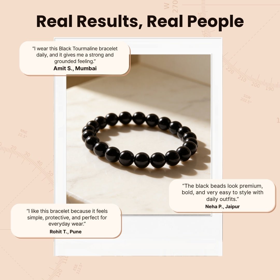 Black Tourmaline Bracelet Strong Protection - plusvalueindia
