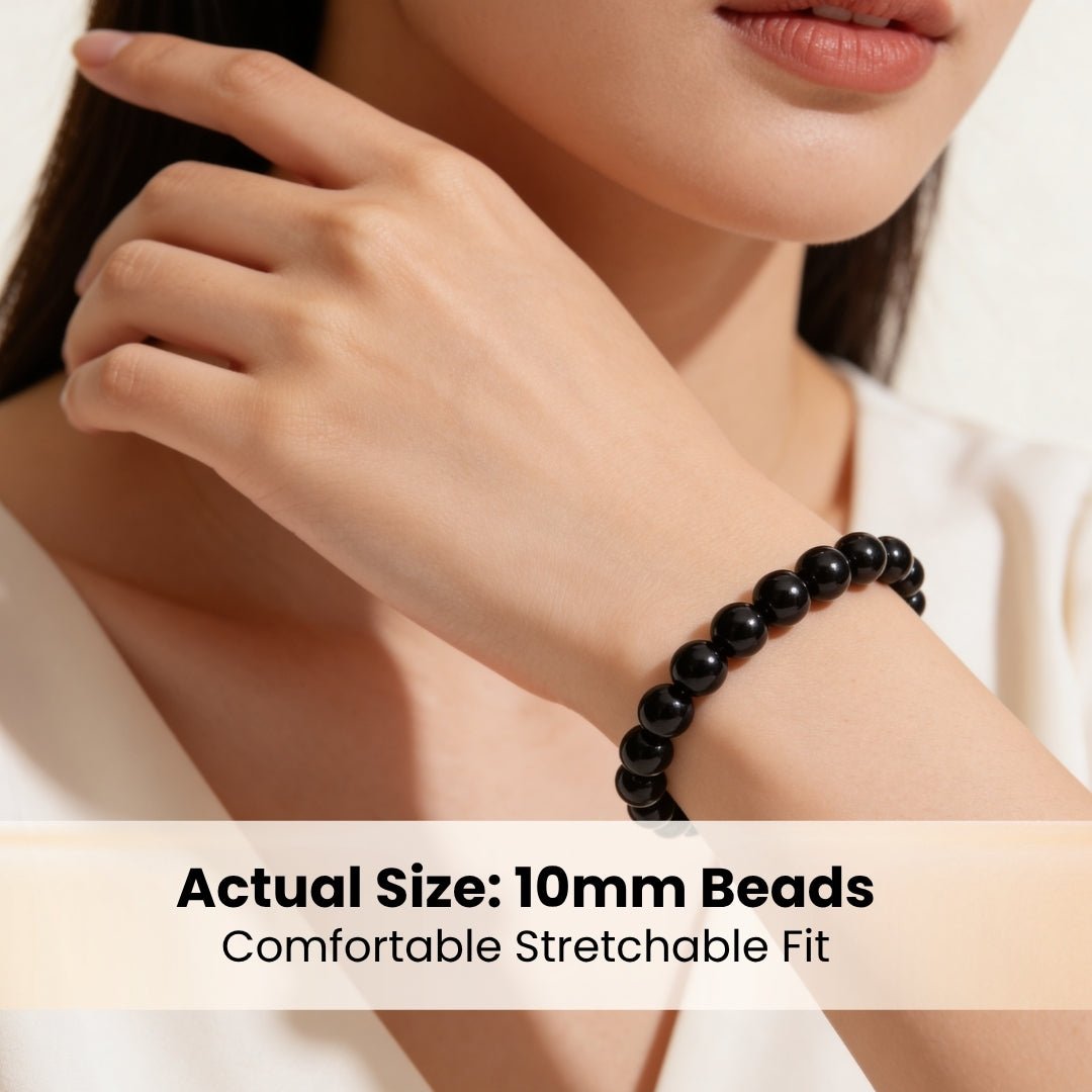 Black Tourmaline Bracelet Strong Protection - plusvalueindia