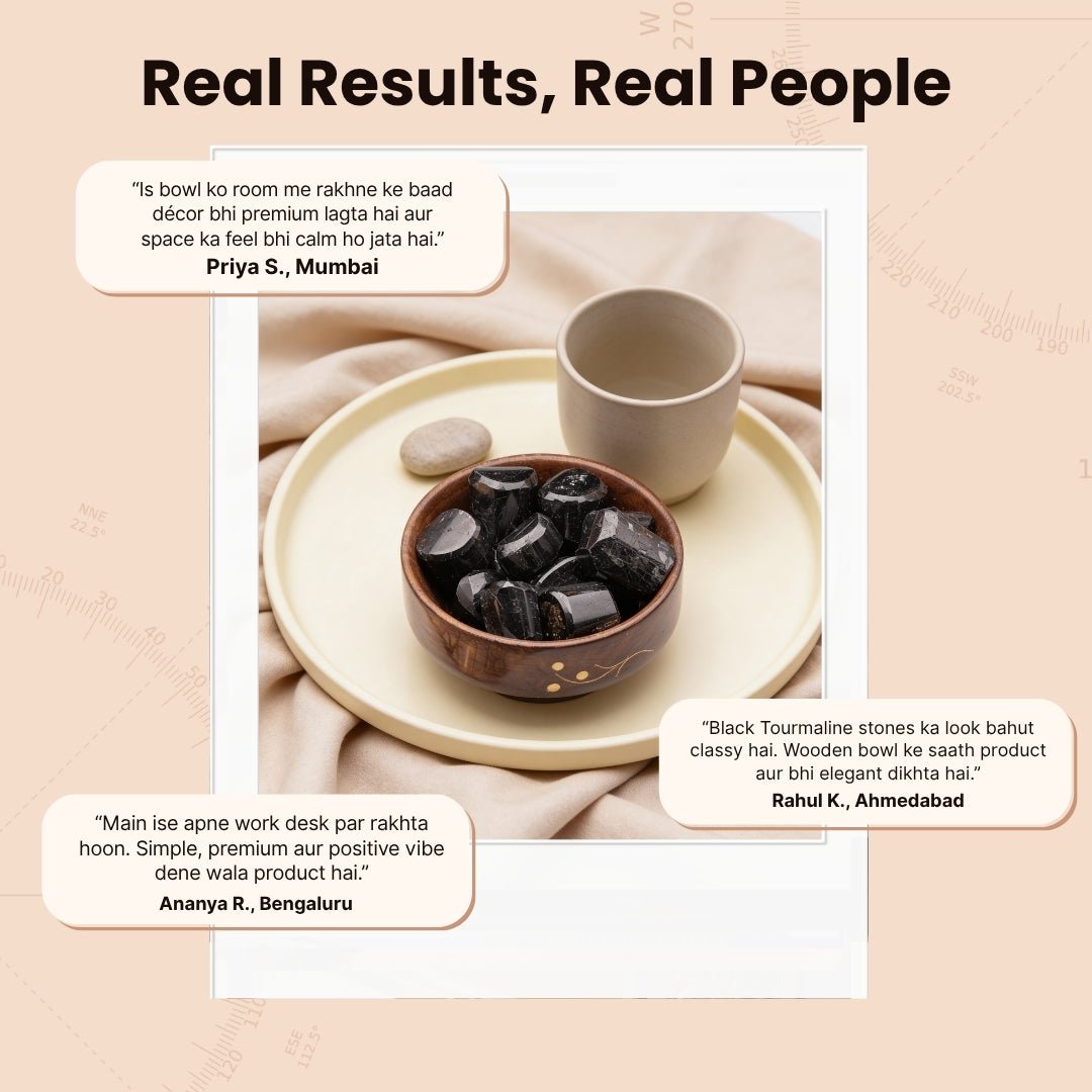 Black Tourmaline Tumbled Stone Pebbles - plusvalueindia