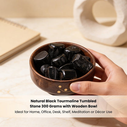 Black Tourmaline Tumbled Stone Pebbles - plusvalueindia