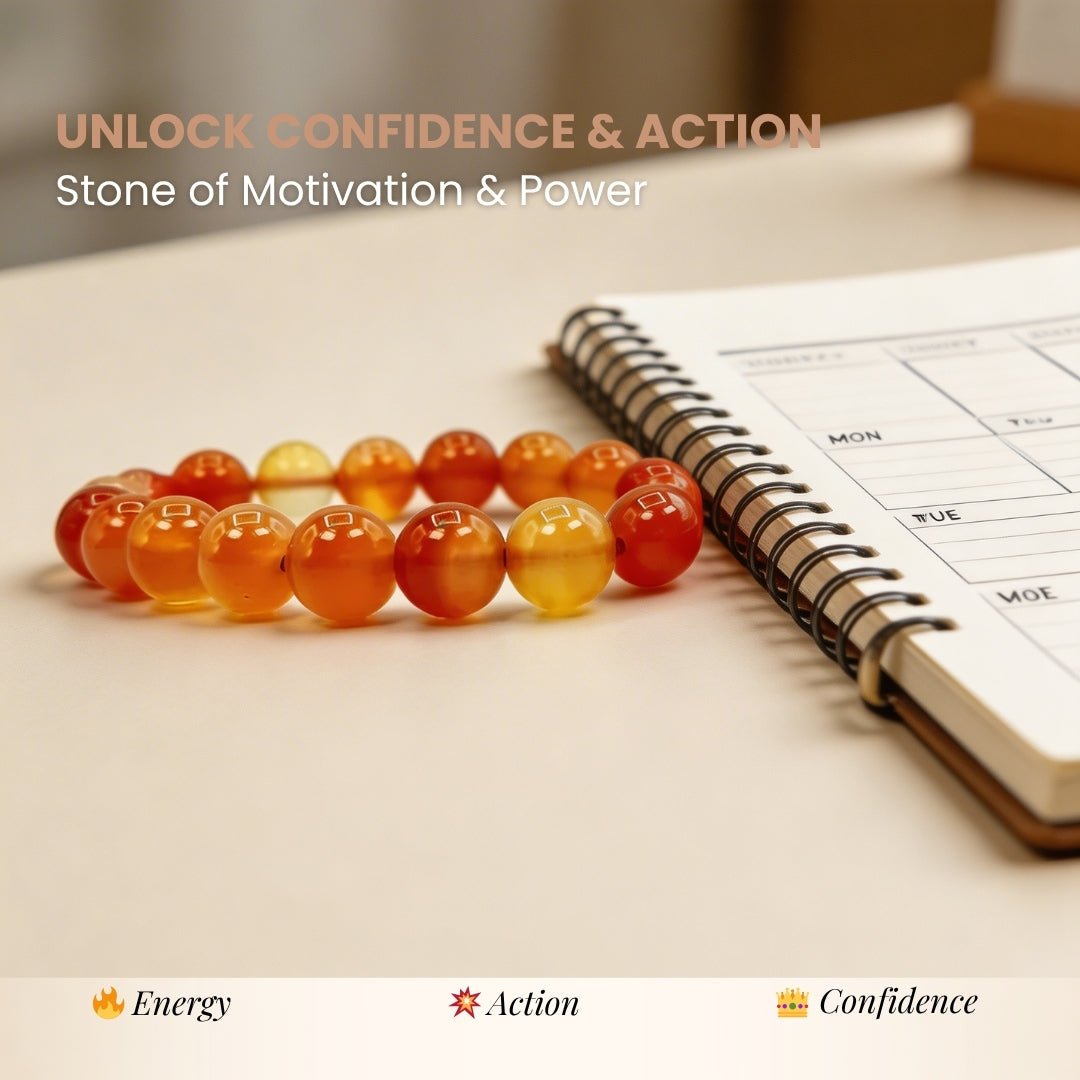 Natural Carnelian Bracelet For Men & Women - plusvalueindia