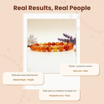 Natural Carnelian Bracelet For Men & Women - plusvalueindia