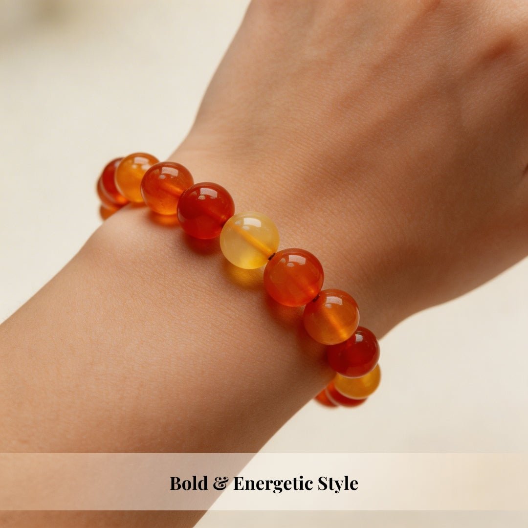 Natural Carnelian Bracelet For Men & Women - plusvalueindia