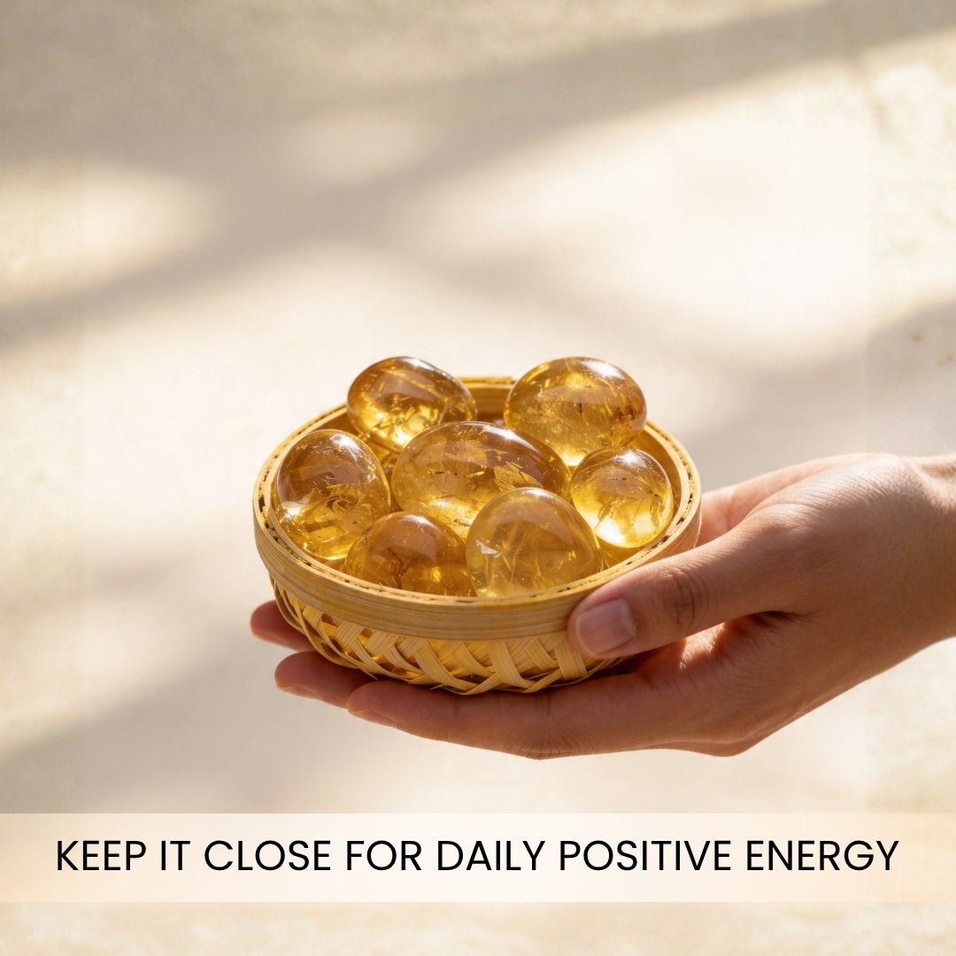 Natural Citrine Tumbled AAA+ Stone Pebbles - plusvalueindia