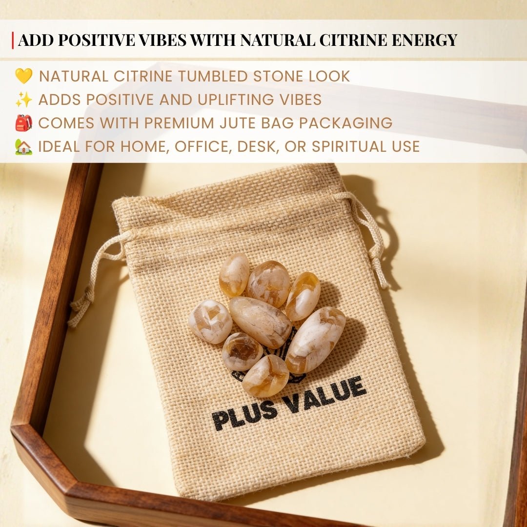 Natural Citrine Tumbled Stone Pebbles [Financial Wealth Stone] - plusvalueindia