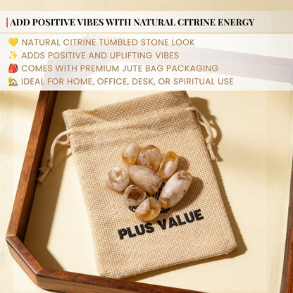 Natural Citrine Tumbled Stone Pebbles [Financial Wealth Stone] - plusvalueindia