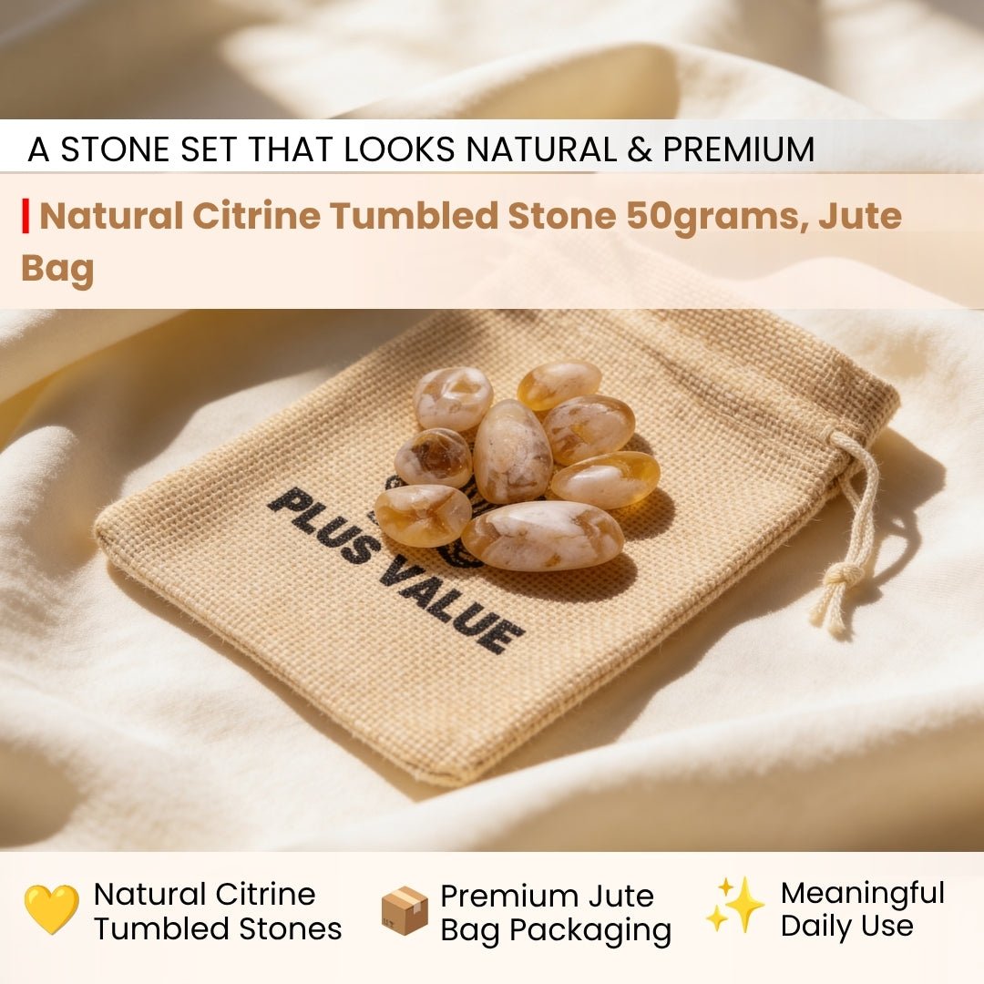Natural Citrine Tumbled Stone Pebbles [Financial Wealth Stone] - plusvalueindia