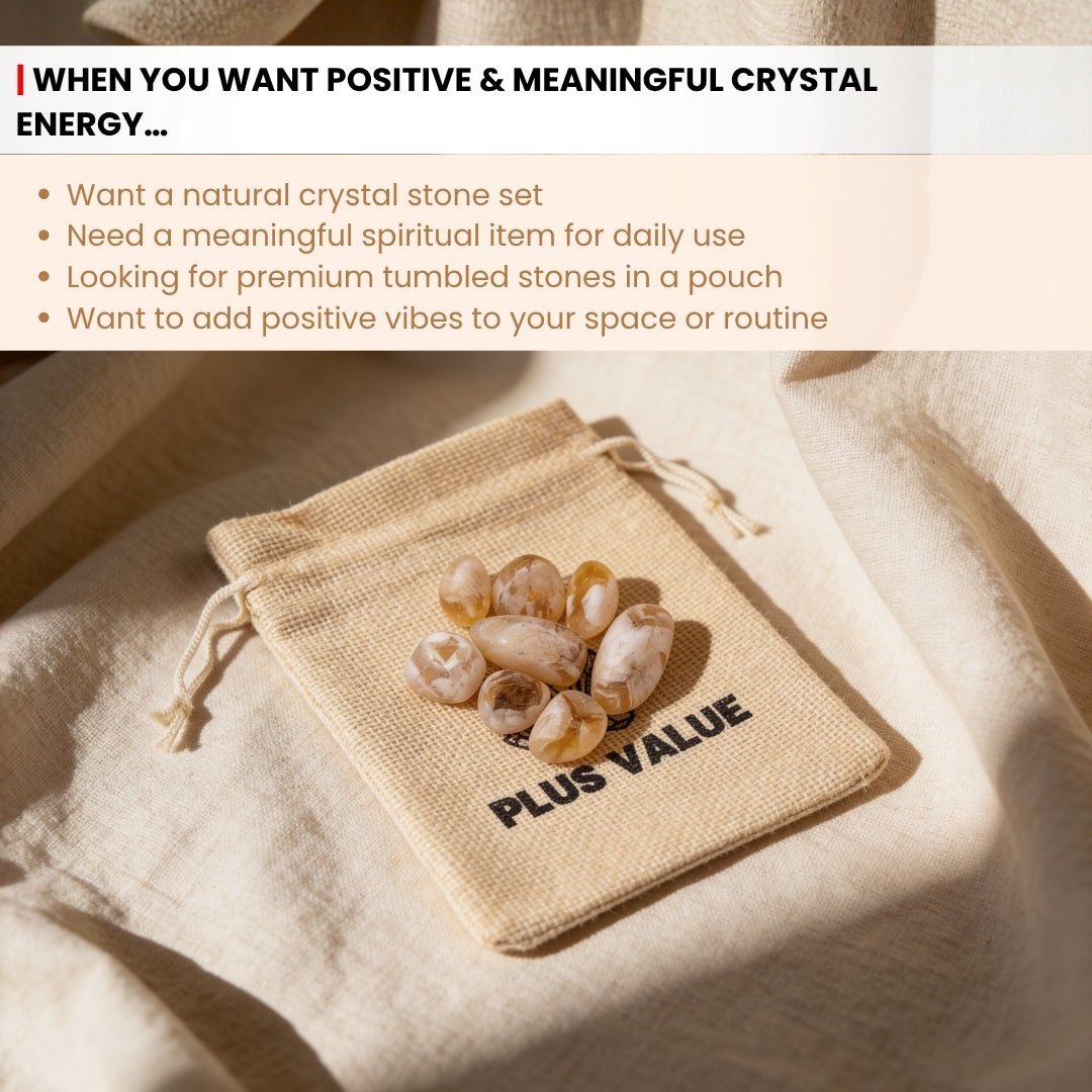 Natural Citrine Tumbled Stone Pebbles [Financial Wealth Stone] - plusvalueindia