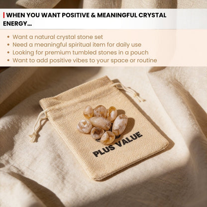 Natural Citrine Tumbled Stone Pebbles [Financial Wealth Stone] - plusvalueindia