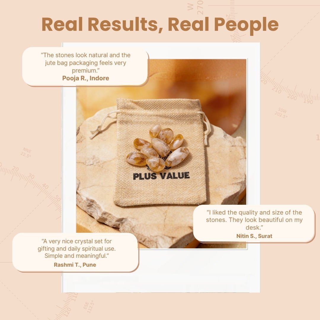 Natural Citrine Tumbled Stone Pebbles [Financial Wealth Stone] - plusvalueindia