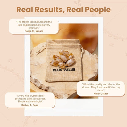 Natural Citrine Tumbled Stone Pebbles [Financial Wealth Stone] - plusvalueindia