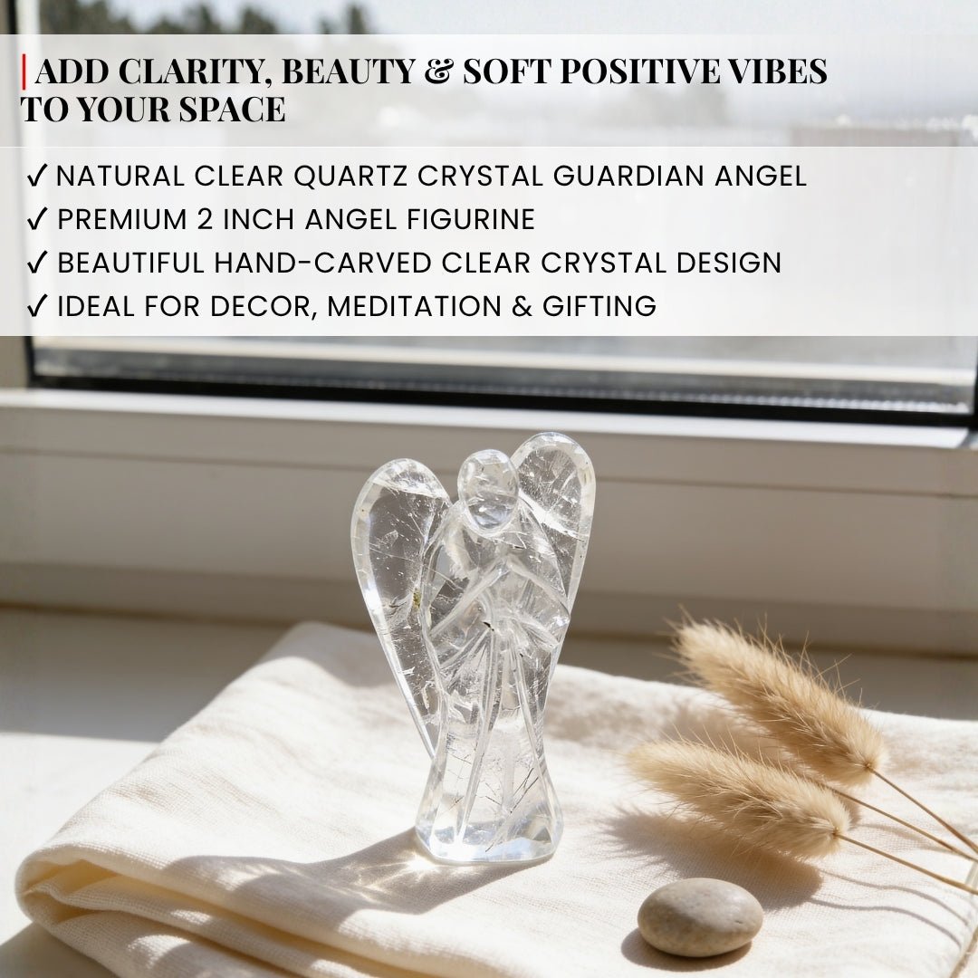 Natural Clear Quartz Crystal Angel For Success and Prosperity - plusvalueindia