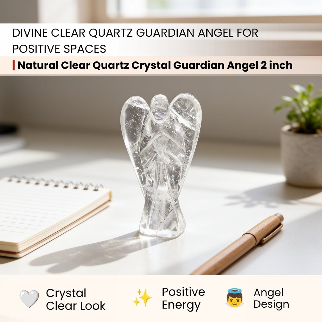 Natural Clear Quartz Crystal Angel For Success and Prosperity - plusvalueindia