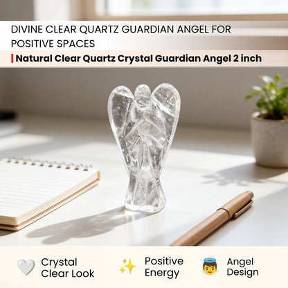 Natural Clear Quartz Crystal Angel For Success and Prosperity - plusvalueindia