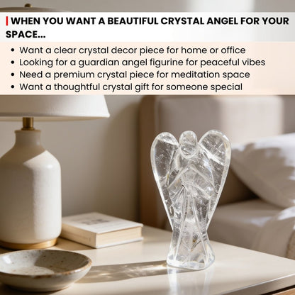 Natural Clear Quartz Crystal Angel For Success and Prosperity - plusvalueindia