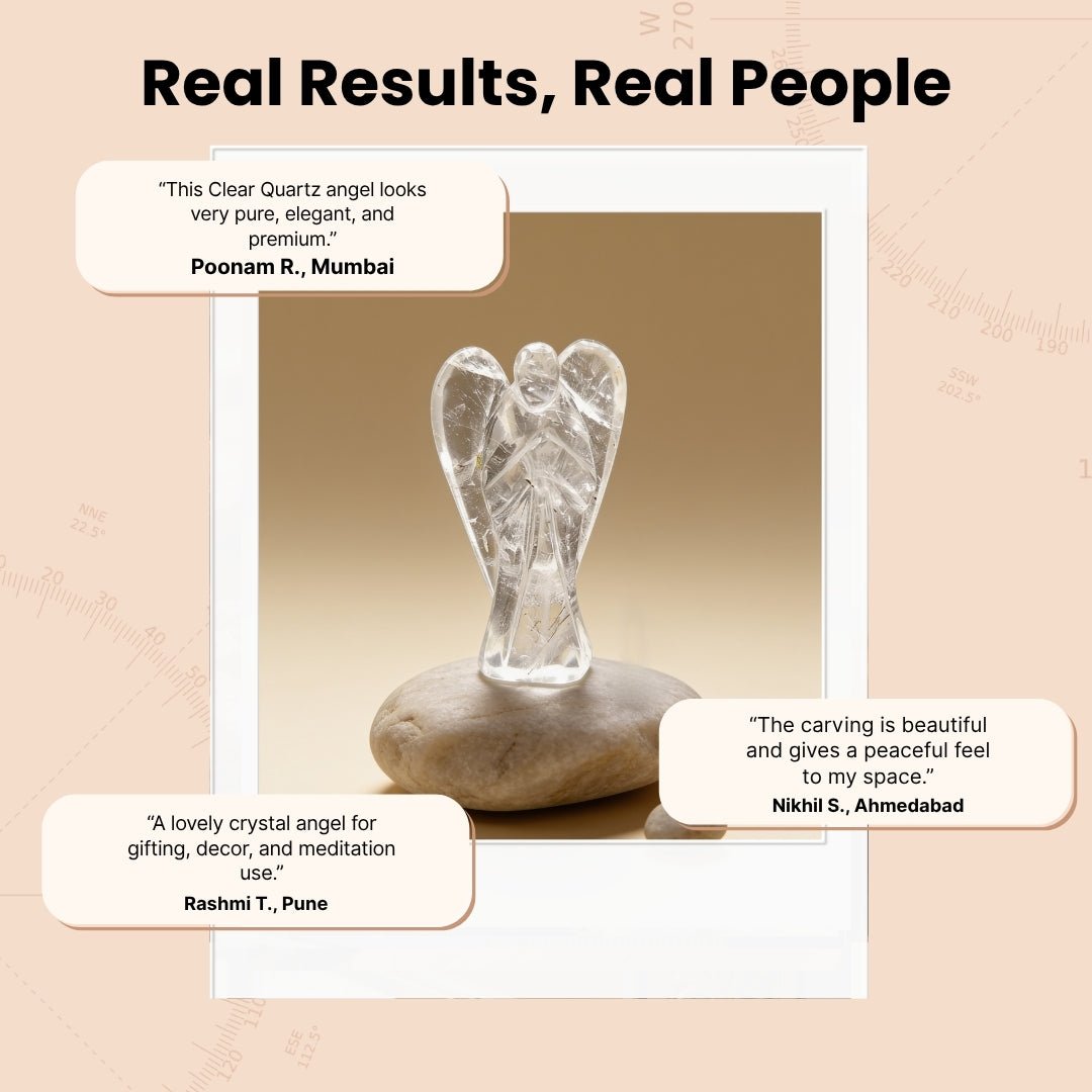 Natural Clear Quartz Crystal Angel For Success and Prosperity - plusvalueindia