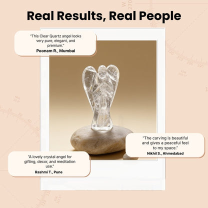 Natural Clear Quartz Crystal Angel For Success and Prosperity - plusvalueindia