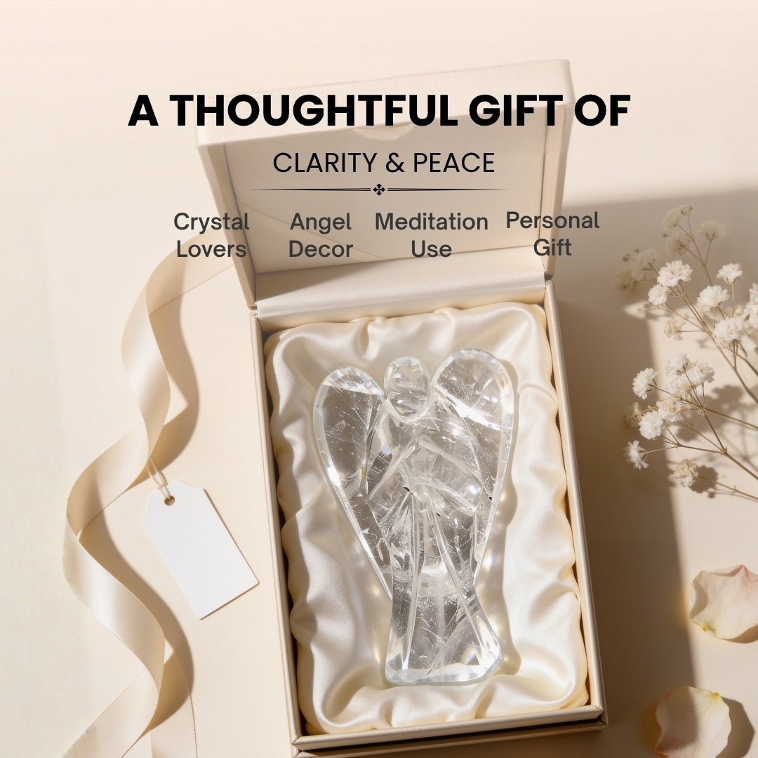 Natural Clear Quartz Crystal Angel For Success and Prosperity - plusvalueindia