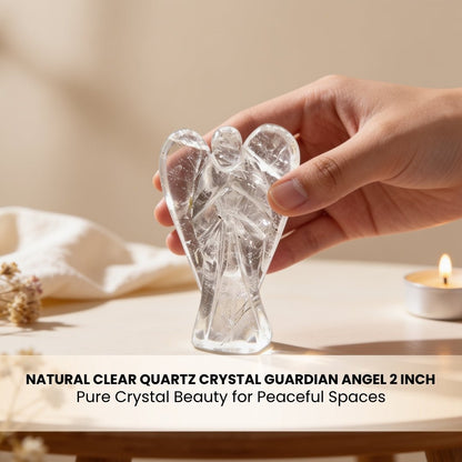 Natural Clear Quartz Crystal Angel For Success and Prosperity - plusvalueindia