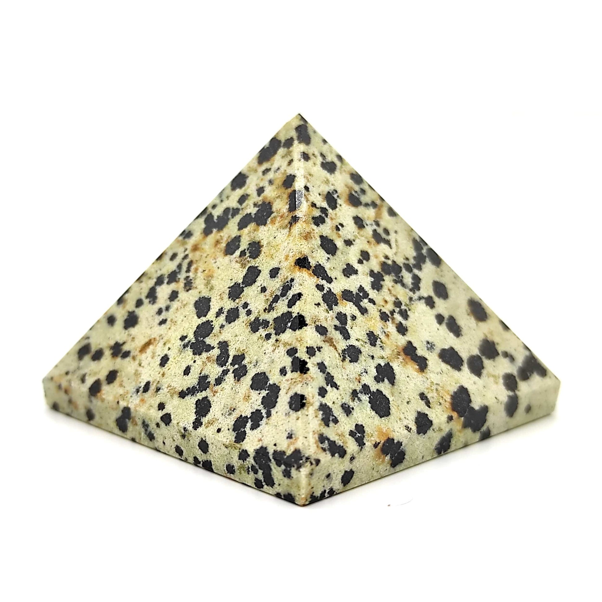 natural dalmatian crystal pyramid 2inch reiki vastu