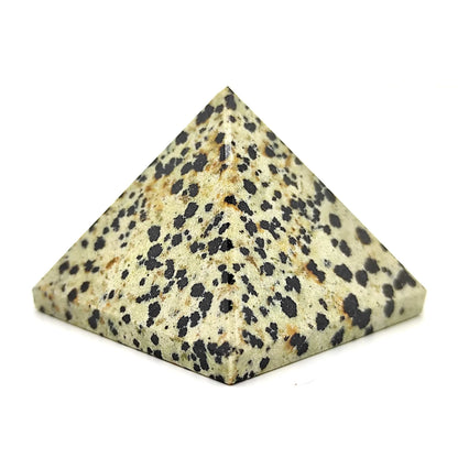 natural dalmatian crystal pyramid 2inch reiki vastu