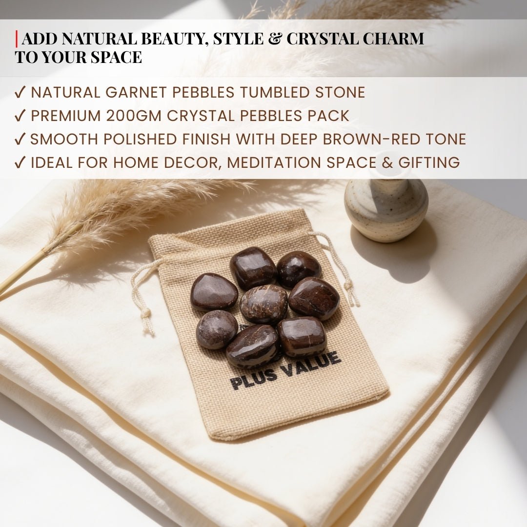 Garnet Tumbled Stone Pebbles - Energizing & Regenerating Stone - plusvalueindia