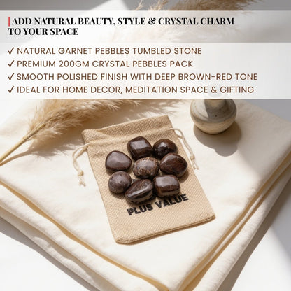 Garnet Tumbled Stone Pebbles - Energizing & Regenerating Stone - plusvalueindia